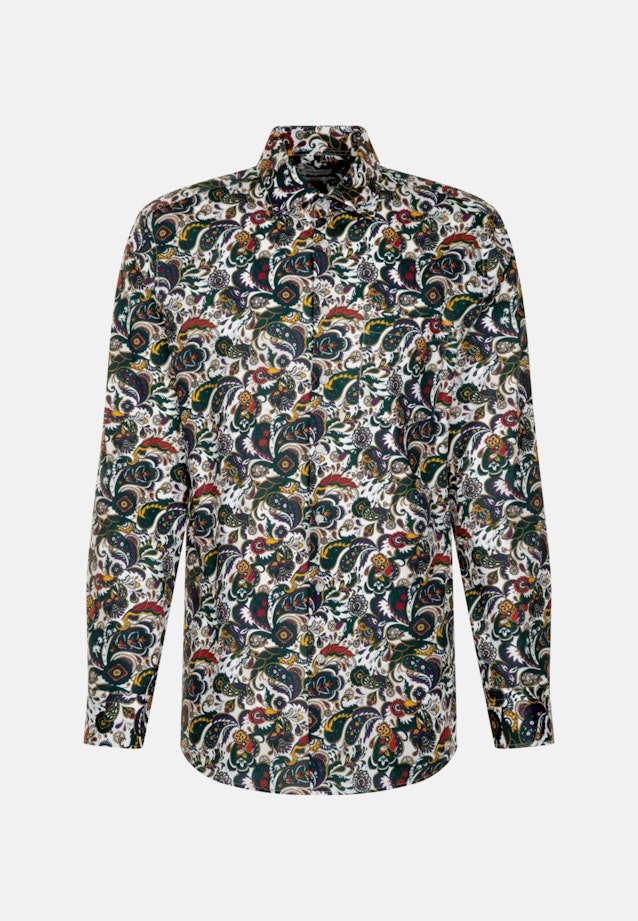 Regular Business shirt Floral in Green |  Seidensticker Onlineshop