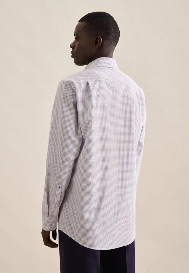 Regular Business Hemd Karo in Lila |  Seidensticker Onlineshop