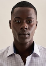 Regular Business Hemd Karo in Lila |  Seidensticker Onlineshop