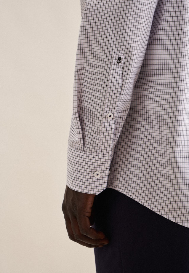 Regular Business Hemd Karo in Lila |  Seidensticker Onlineshop