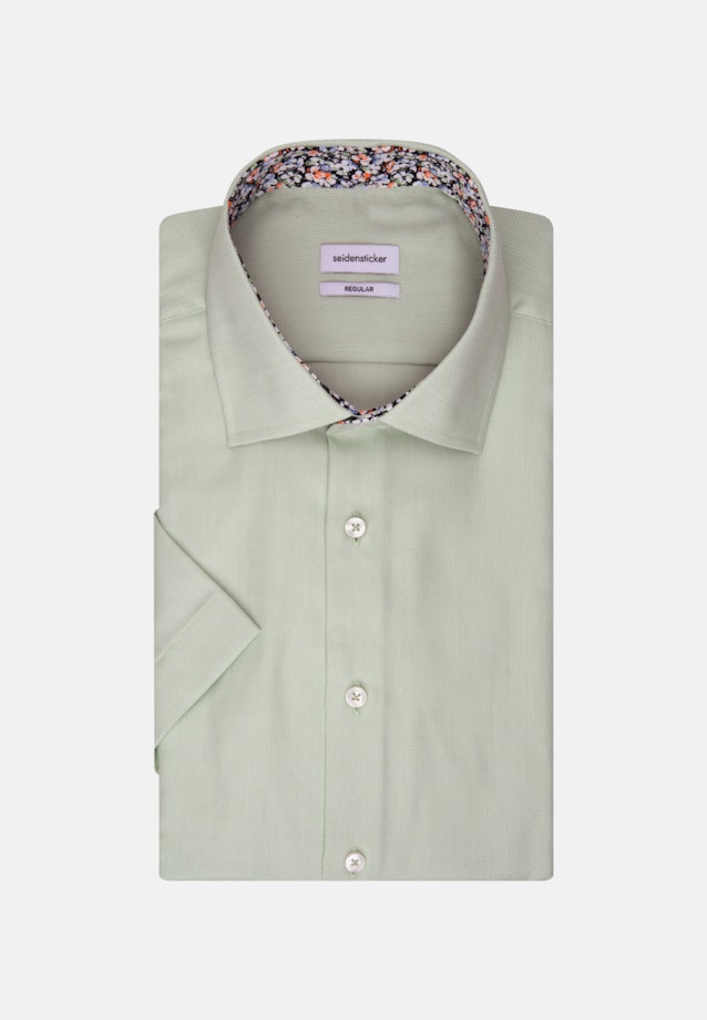 Non-iron Structure Short sleeve Business Shirt in Regular with Kent-Collar in Green |  Seidensticker Onlineshop