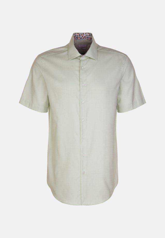 Non-iron Structure Short sleeve Business Shirt in Regular with Kent-Collar in Green |  Seidensticker Onlineshop