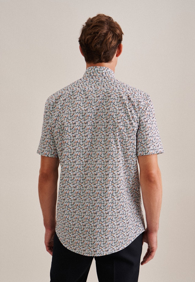 Regular Business Hemd Floral in Dunkelblau |  Seidensticker Onlineshop