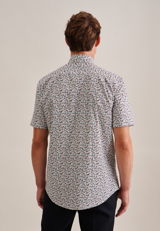 Regular Business Hemd Floral in Dunkelblau | Seidensticker Onlineshop