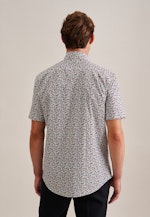 Regular Business shirt Floral in Dark Blue |  Seidensticker Onlineshop