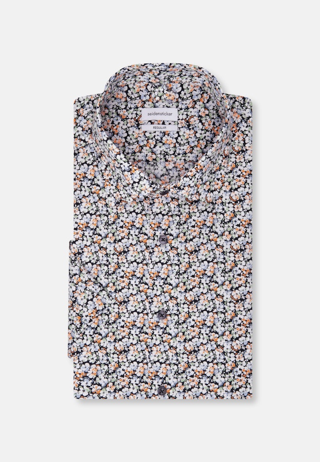 Regular Business Hemd Floral in Dunkelblau | Seidensticker Onlineshop