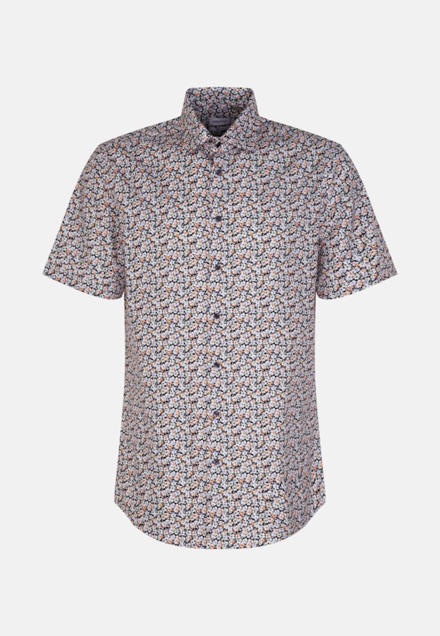 Poplin Short sleeve Business Shirt in Regular with Kent-Collar in Dark Blue |  Seidensticker Onlineshop