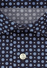 Slim Performance-Hemd Druck in Dunkelblau |  Seidensticker Onlineshop