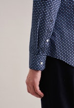 Slim Performance-Hemd Druck in Dunkelblau |  Seidensticker Onlineshop