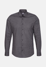 Shaped Business Hemd Druck in Dunkelblau |  Seidensticker Onlineshop