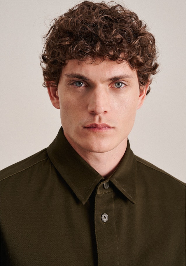 Collar Overshirt in Green |  Seidensticker Onlineshop