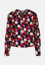 lange Arm Krepp Shirtblouse in Donkerblauw |  Seidensticker Onlineshop