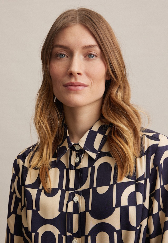 Kleid Druck in Dunkelblau |  Seidensticker Onlineshop