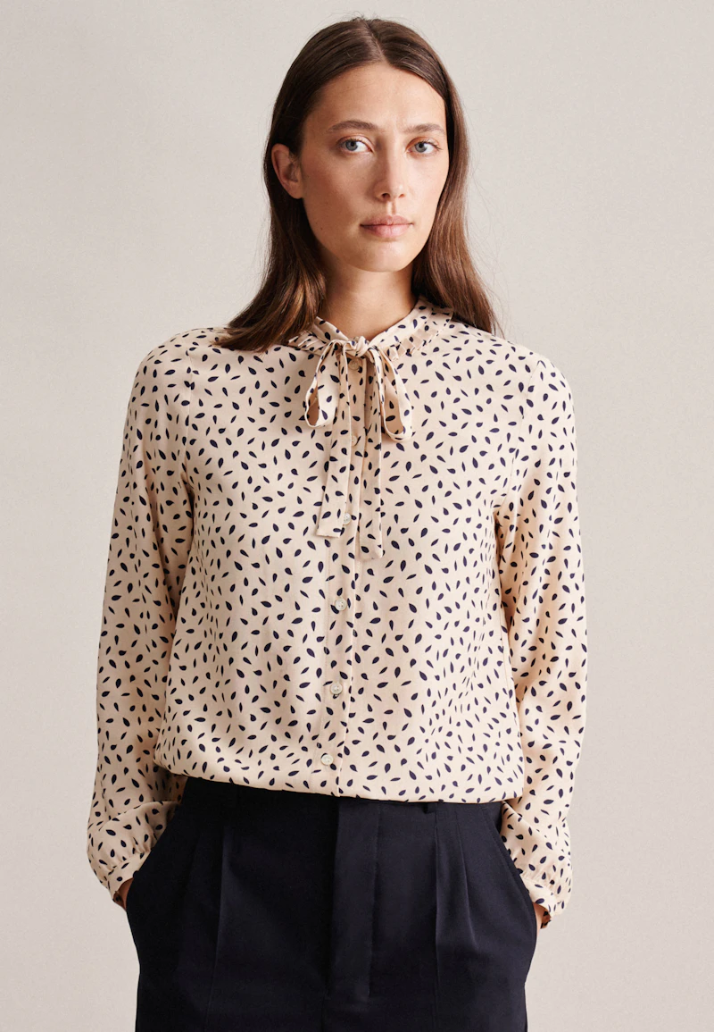 Stehkragenbluse Druck