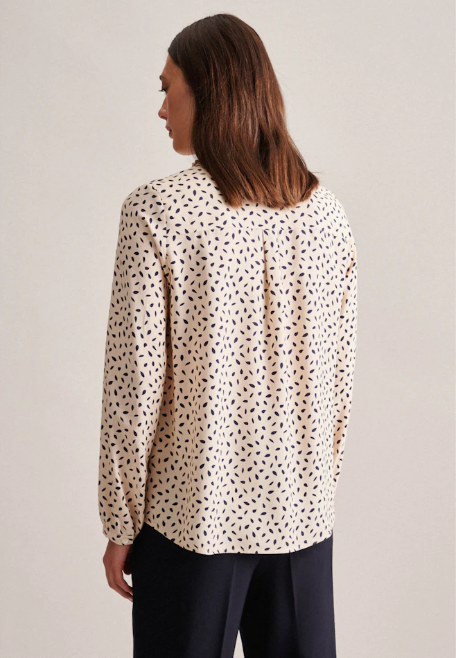 Stehkragenbluse Druck in Ecru | Seidensticker Onlineshop