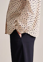Stehkragenbluse Druck in Ecru |  Seidensticker Onlineshop