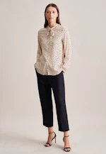 Stehkragenbluse Druck in Ecru |  Seidensticker Onlineshop