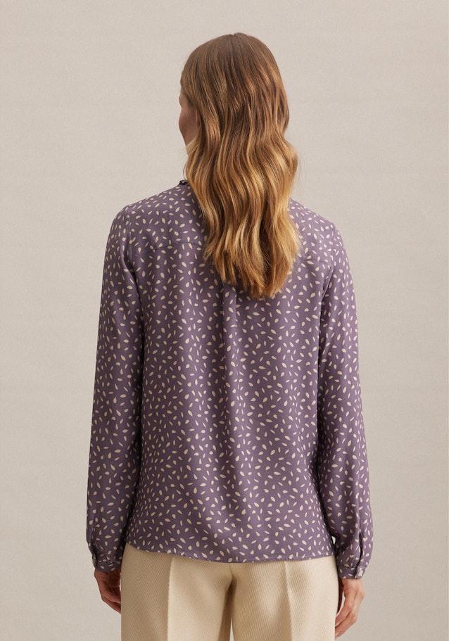 Long sleeve Crepe Stand-Up Blouse in Purple | Seidensticker Onlineshop