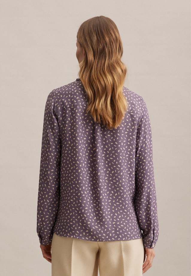 Long sleeve Crepe Stand-Up Blouse in Purple | Seidensticker Onlineshop