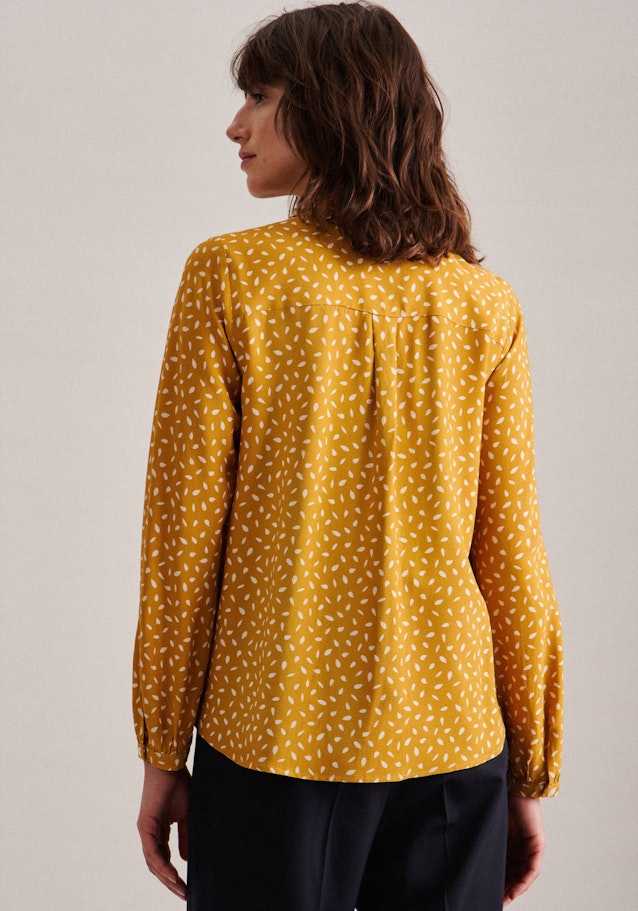 Long sleeve Crepe Stand-Up Blouse in Yellow | Seidensticker Onlineshop