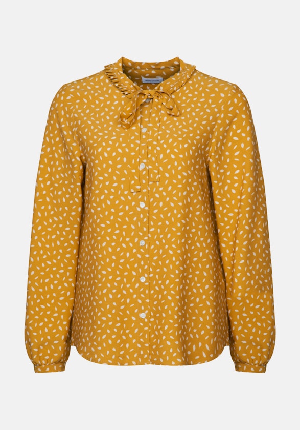 Long sleeve Crepe Stand-Up Blouse in Yellow |  Seidensticker Onlineshop