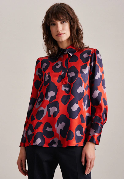 Shirt Blouse Print in Red |  Seidensticker Onlineshop
