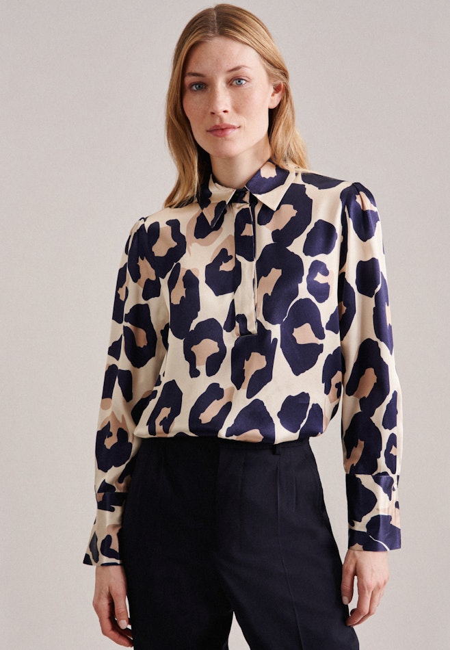 Long sleeve Satin Shirt Blouse in Ecru | Seidensticker online shop