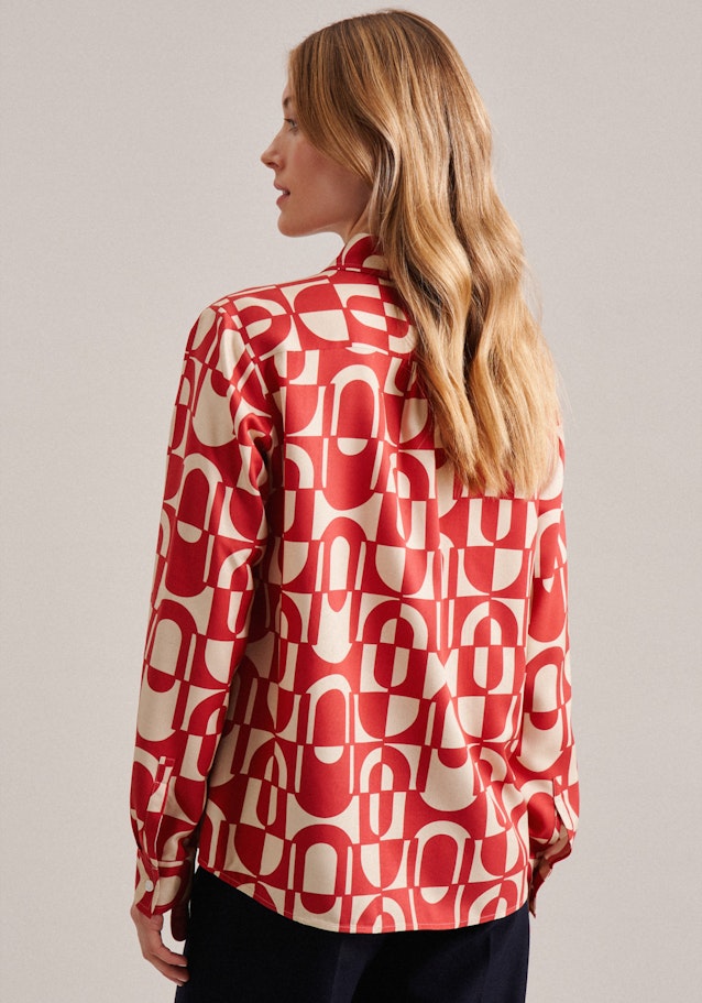Crepe Stand-Up Blouse in Red | Seidensticker Onlineshop