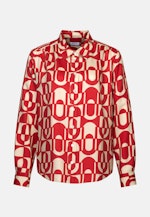 Blouse à col montant En crêpe in Rouge |  Seidensticker Onlineshop