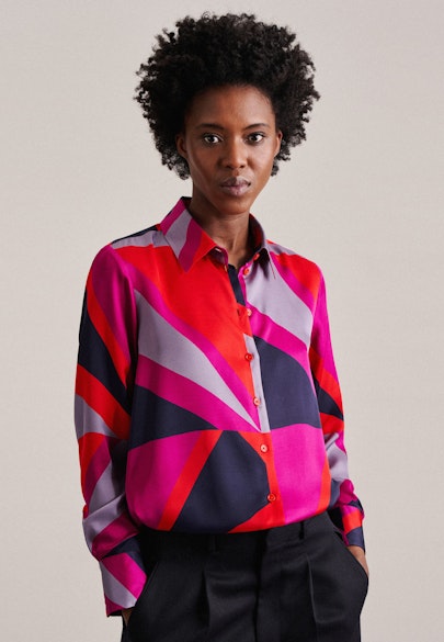 Shirt Blouse Print in Red |  Seidensticker Onlineshop