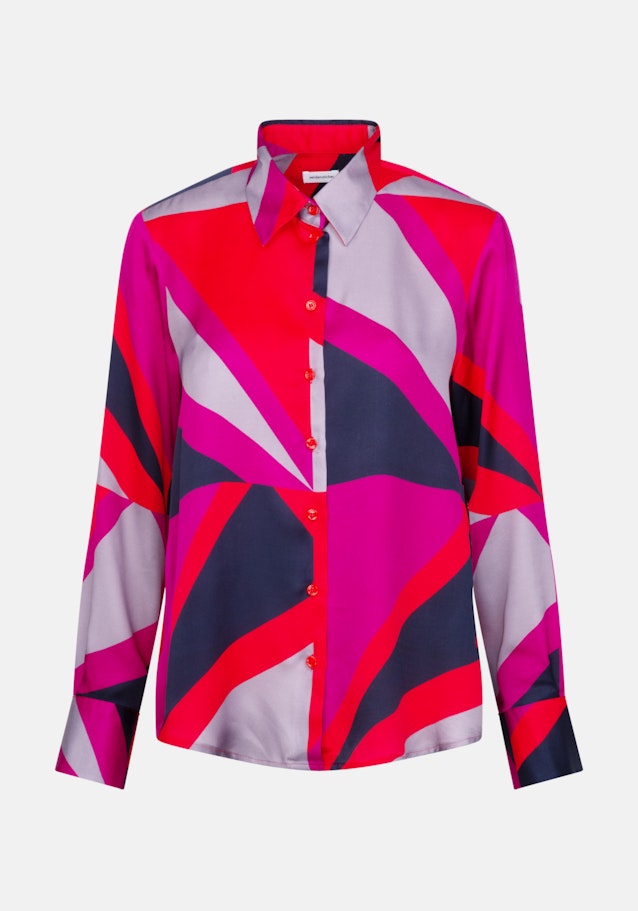 Long sleeve Satin Shirt Blouse in Red |  Seidensticker Onlineshop