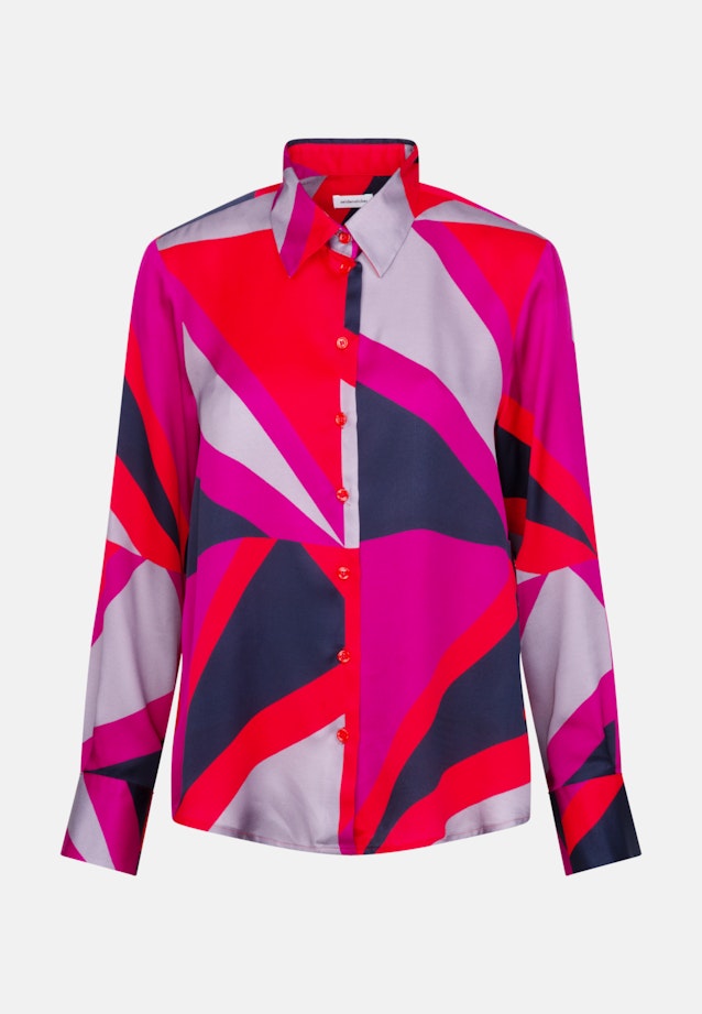 Long sleeve Satin Shirt Blouse in Red |  Seidensticker Onlineshop