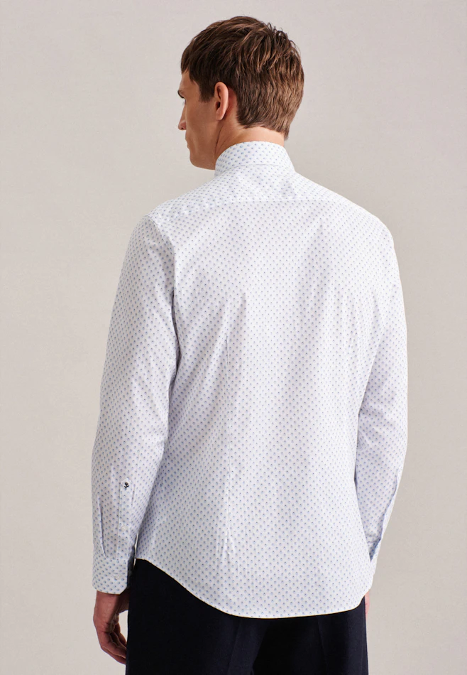Slim Business Hemd Druck in Hellblau | Seidensticker Onlineshop