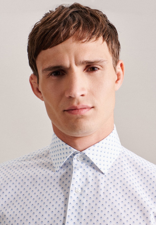 Slim Business Hemd Druck in Hellblau |  Seidensticker Onlineshop