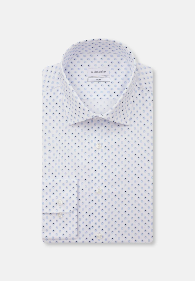Slim Business Hemd Druck in Hellblau | Seidensticker Onlineshop