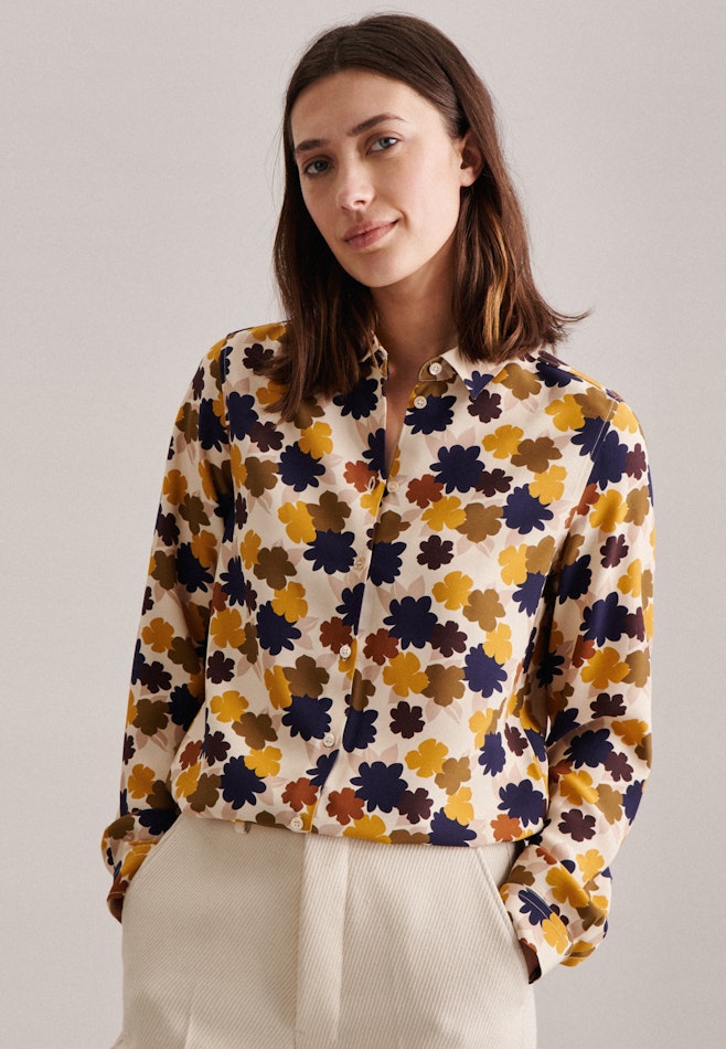 Long sleeve Crepe Shirt Blouse in Ecru | Seidensticker Onlineshop