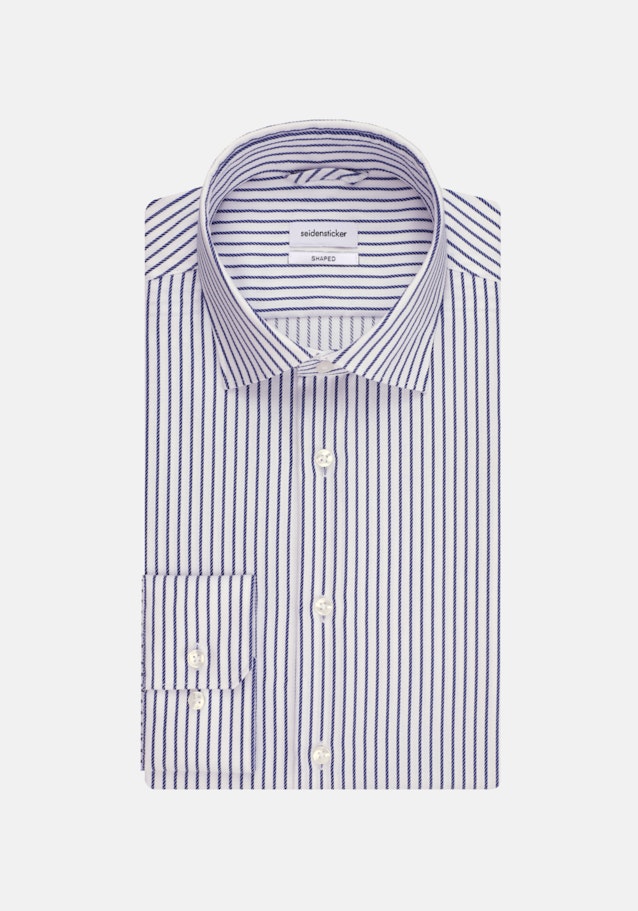 Non-iron Structure Business Shirt in Shaped with Kent-Collar in Medium Blue |  Seidensticker Onlineshop