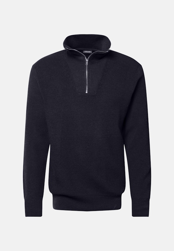 Stehkragen Pullover Regular in Dunkelblau |  Seidensticker Onlineshop