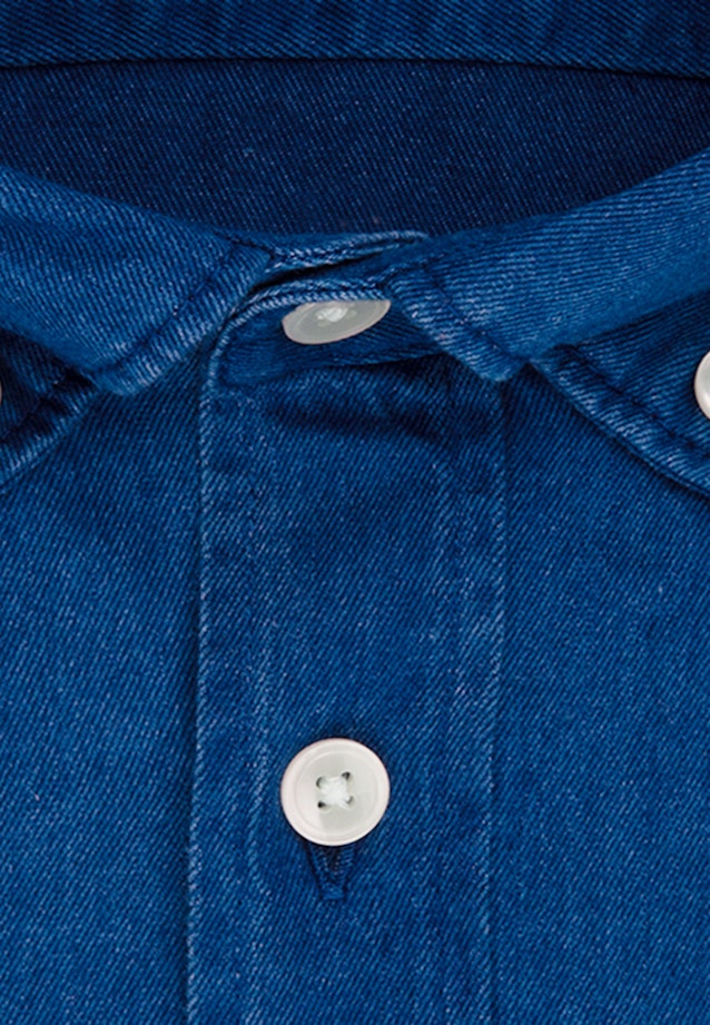 Regular Casual shirt Uni in Medium Blue |  Seidensticker Onlineshop