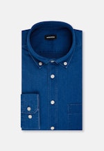 Regular Casual shirt Uni in Medium Blue |  Seidensticker Onlineshop