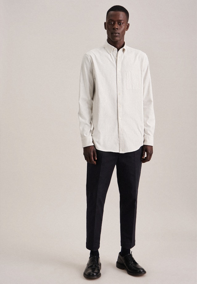 Regular Chemise décontractée rayures in Gris |  Seidensticker Onlineshop