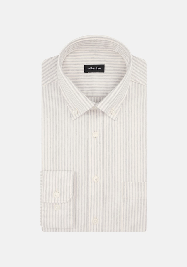 Regular Casual Hemd Streifen in Grau | Seidensticker Onlineshop