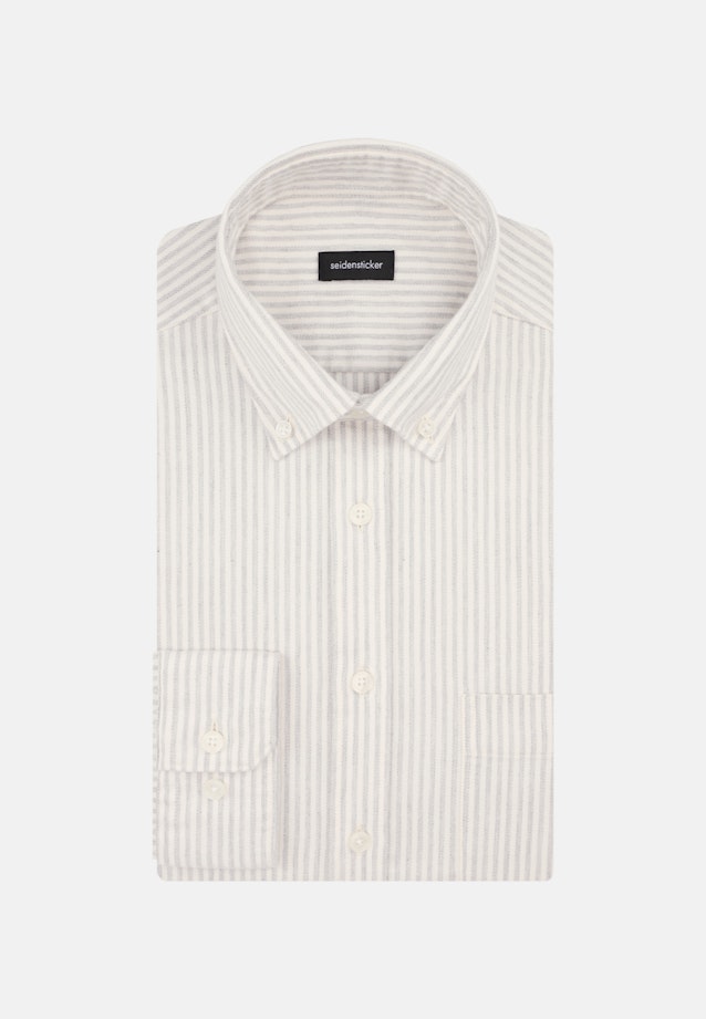 Casual overhemd in Regular with Button-Down-Kraag in Grijs |  Seidensticker Onlineshop