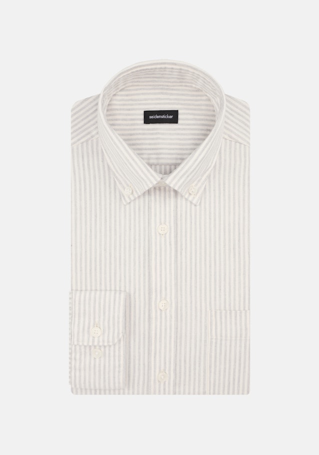 Chemise casual in Regular with Col Boutonné in Gris |  Seidensticker Onlineshop