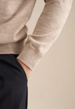 Regular Quarter Zip Uni in Beige |  Seidensticker Onlineshop