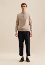 Regular Quarter Zip Uni in Beige |  Seidensticker Onlineshop