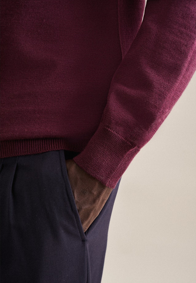 Stehkragen Pullover Regular in Rot |  Seidensticker Onlineshop