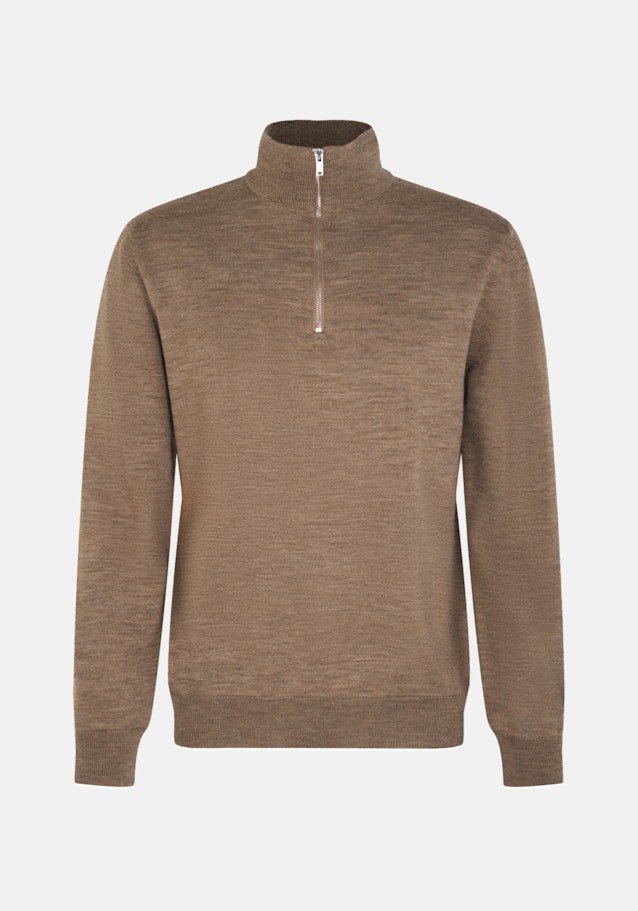 Regular Quarter Zip Uni in Braun | Seidensticker Onlineshop
