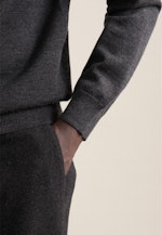 Regular Quarter Zip, Pullover Uni in Grau |  Seidensticker Onlineshop