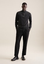 Regular Quarter Zip, Pullover Uni in Grau |  Seidensticker Onlineshop